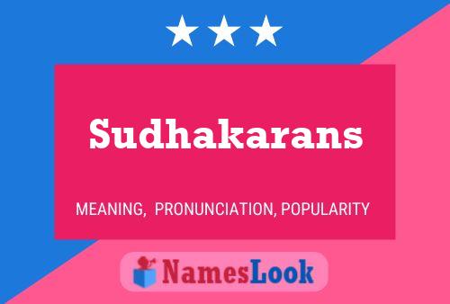 Sudhakarans Name Poster