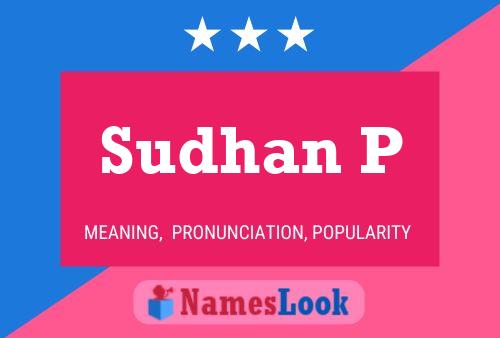 Sudhan P Name Poster