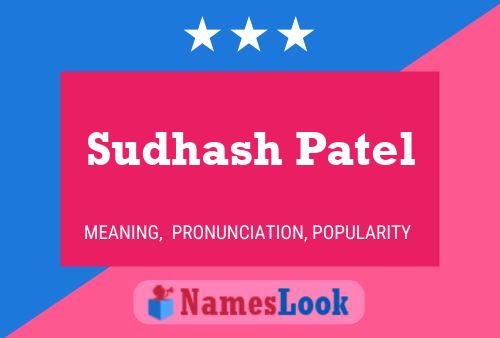 Sudhash Patel Name Poster