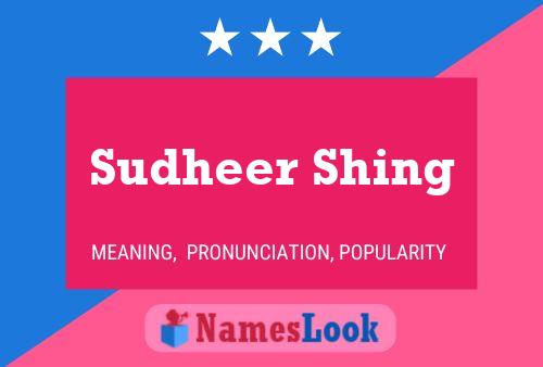 Sudheer Shing Name Poster