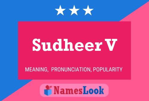 Sudheer V Name Poster