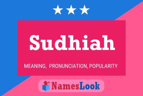 Sudhiah Name Poster