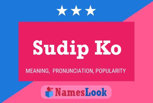 Sudip Ko Name Poster