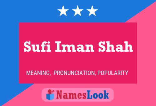 Sufi Iman Shah Name Poster