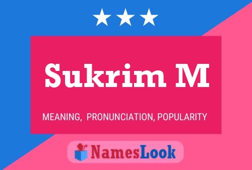 Sukrim M Name Poster