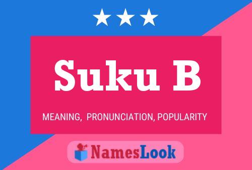 Suku B Name Poster