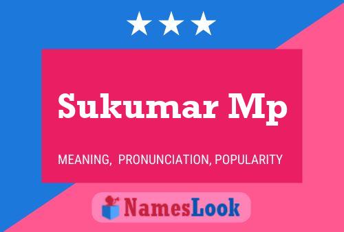 Sukumar Mp Name Poster