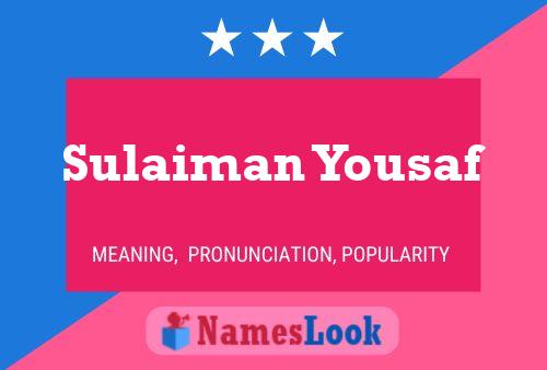 Sulaiman Yousaf Name Poster