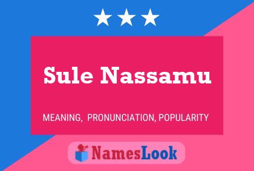 Sule Nassamu Name Poster