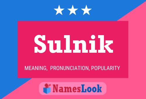 Sulnik Name Poster