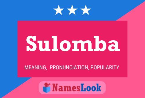 Sulomba Name Poster