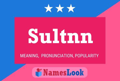 Sultnn Name Poster