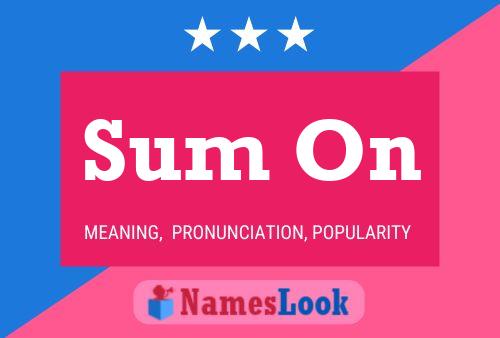 Sum On Name Poster