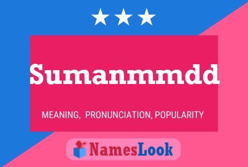 Sumanmmdd Name Poster