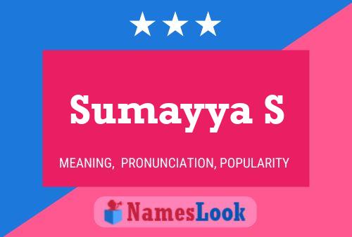 Sumayya S Name Poster