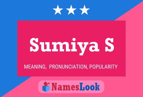 Sumiya S Name Poster