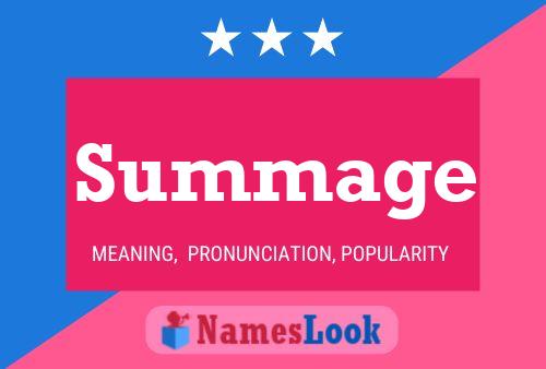 Summage Name Poster