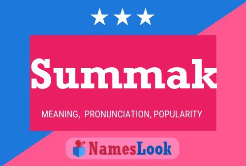 Summak Name Poster