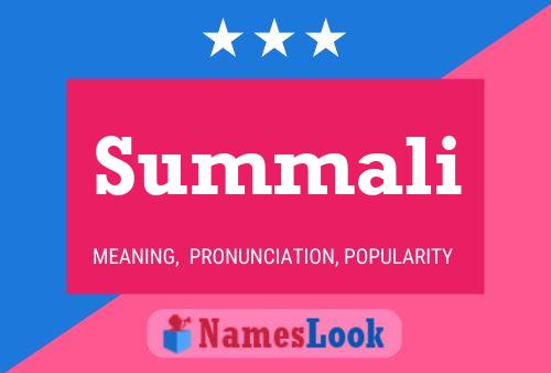 Summali Name Poster