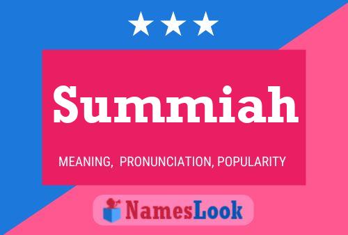 Summiah Name Poster