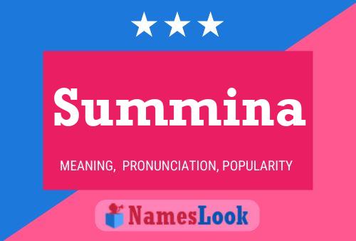 Summina Name Poster