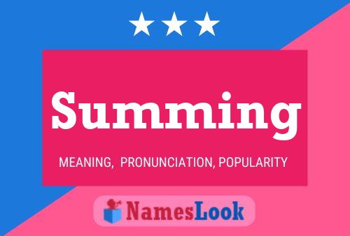 Summing Name Poster