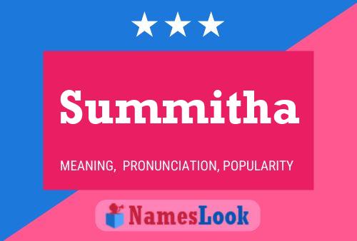 Summitha Name Poster