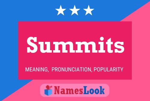 Summits Name Poster