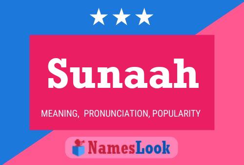 Sunaah Name Poster