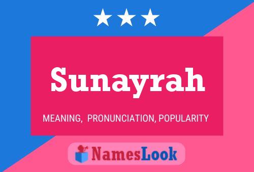 Sunayrah Name Poster