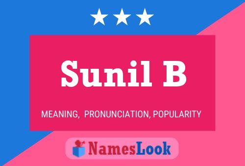 Sunil B Name Poster