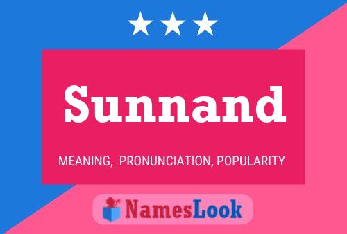 Sunnand Name Poster