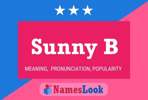 Sunny B Name Poster