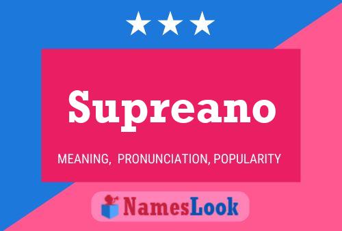 Supreano Name Poster