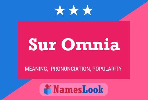 Sur Omnia Name Poster