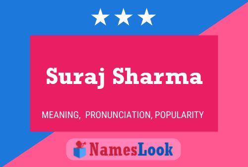 Suraj Sharma Name Poster