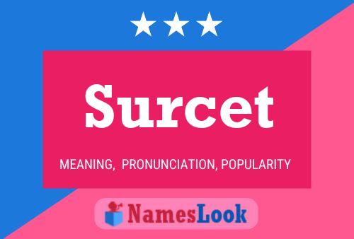 Surcet Name Poster