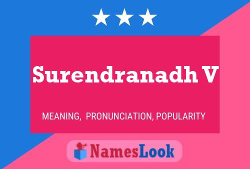 Surendranadh V Name Poster