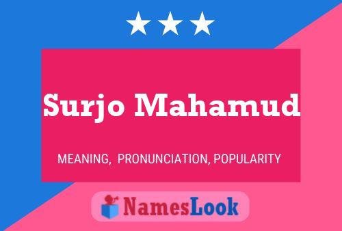 Surjo Mahamud Name Poster