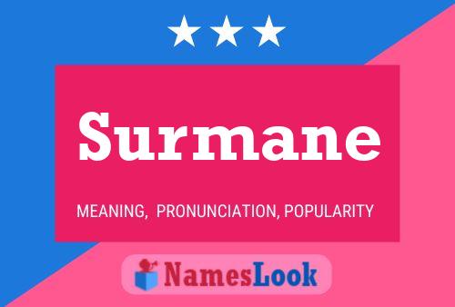 Surmane Name Poster