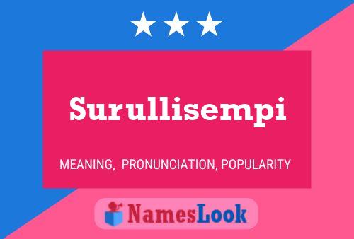 Surullisempi Name Poster