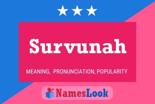 Survunah Name Poster