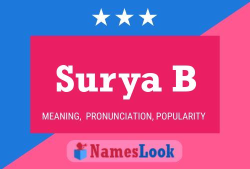 Surya B Name Poster