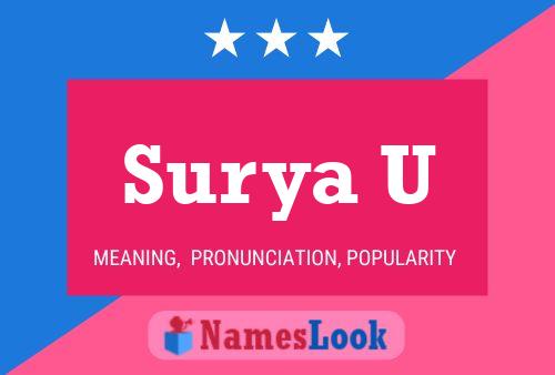 Surya U Name Poster