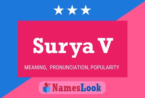 Surya V Name Poster