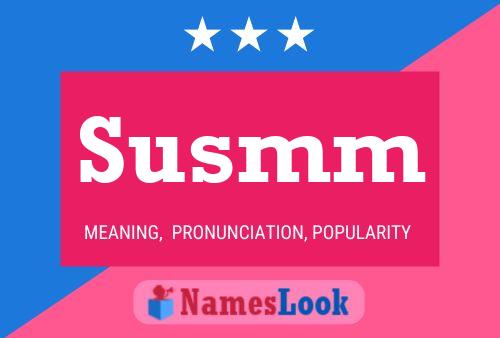 Susmm Name Poster