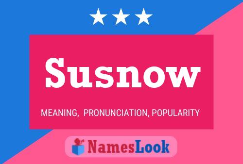 Susnow Name Poster