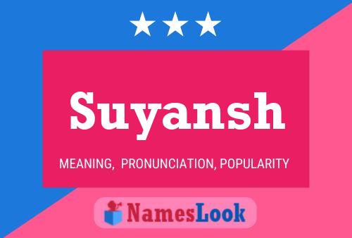 Suyansh Name Poster