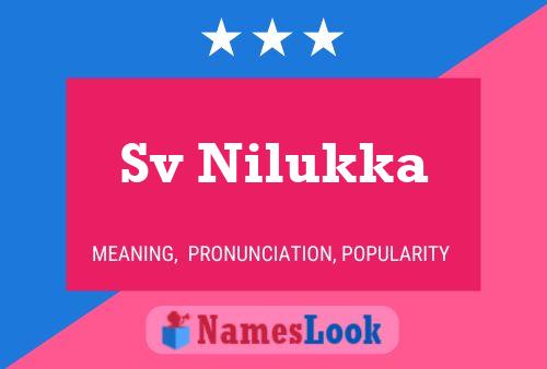 Sv Nilukka Name Poster