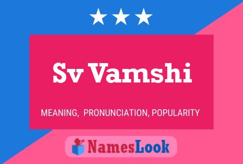 Sv Vamshi Name Poster